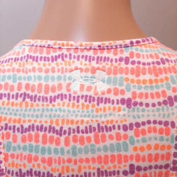 3/$20 UNDER ARMOUR Heat Gear Tank Top Racerback Pocket Semi Fitted Multicolored - Picture 8 of 11